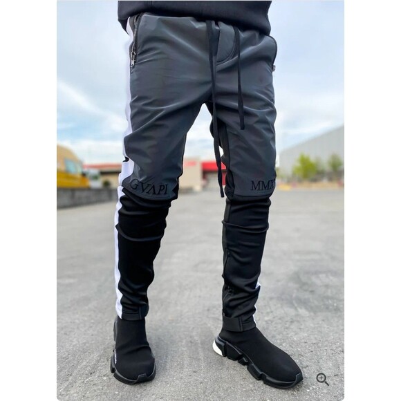 Guapi Rainbow Reflective Biker Track Pants Mens 34 Cult Wear Streetwear Joggers - Picture 10 of 16
